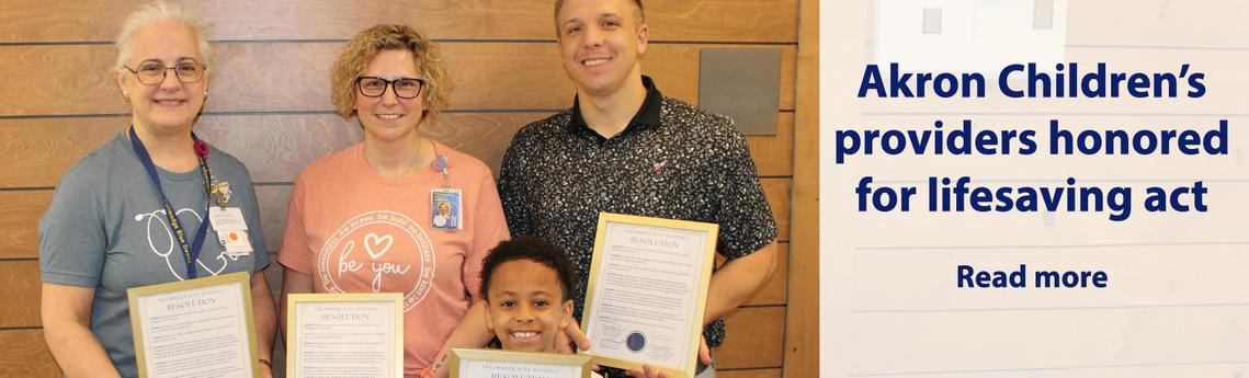 Akron Children’s providers honored for lifesaving act