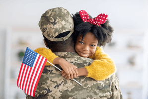 Featured Image for Black military dad with little girl