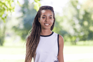 Featured Image for african american teen girl with long hair outdoors