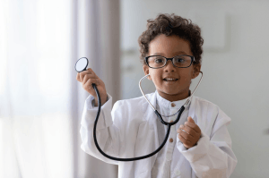 Featured Image for African american boy with stethoscope