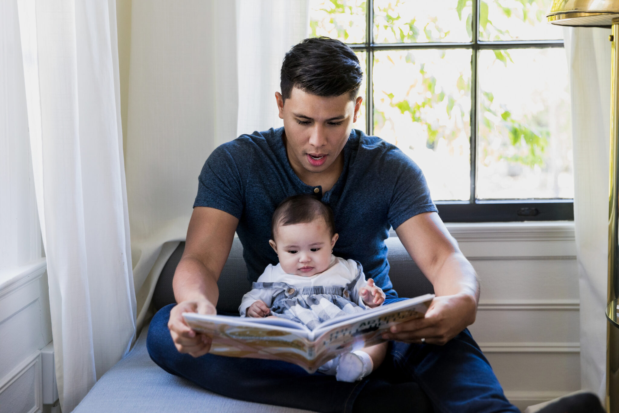 Dad is reading