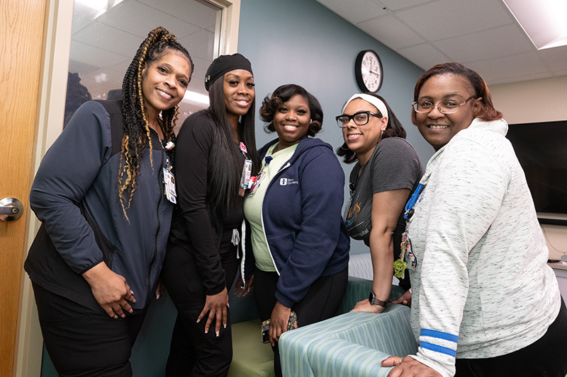 Karan Johnson, Jasmine Roberson, MaKayla Campbell, Destiny Smith and Latoya Williams