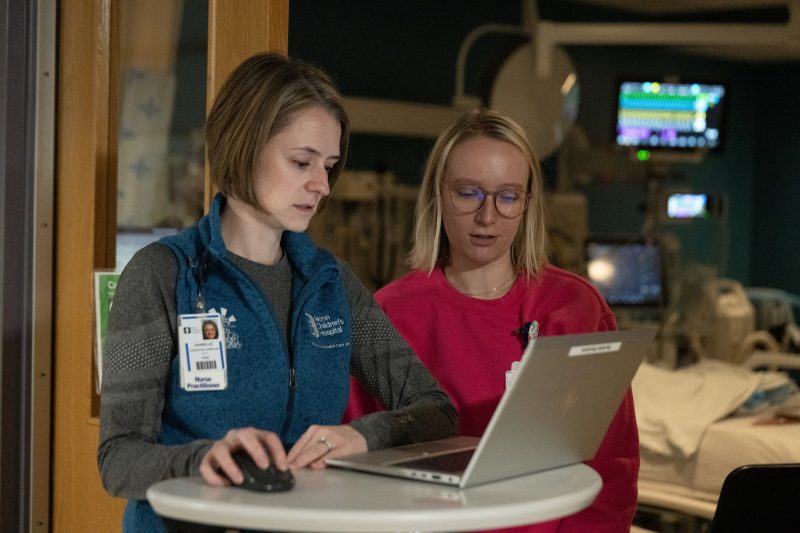 APP Danielle Standohar with nurse Shelby Skero